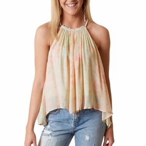 “FREE PEOPLE” Side Lace Halter Tank